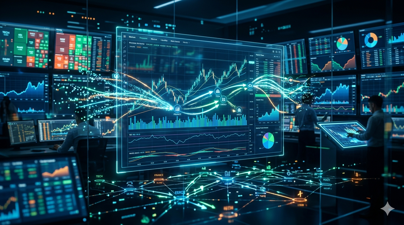 قراءة السيولة في السوق: كيف تفهم تحركات المال الكبير قبل الجميع