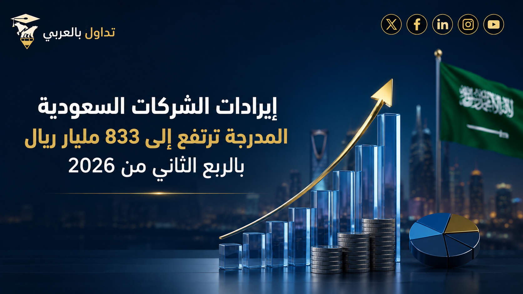 📈إيرادات الشركات السعودية المدرجة تقفز 20.7% إلى 833 مليار ريال بالربع الثاني