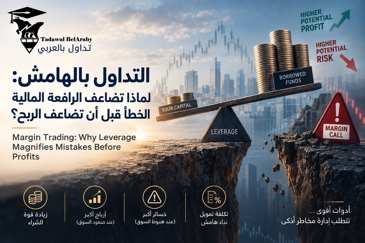 ⚠️التداول بالهامش: لماذا تضاعف الرافعة المالية الخطأ قبل أن تضاعف الربح؟