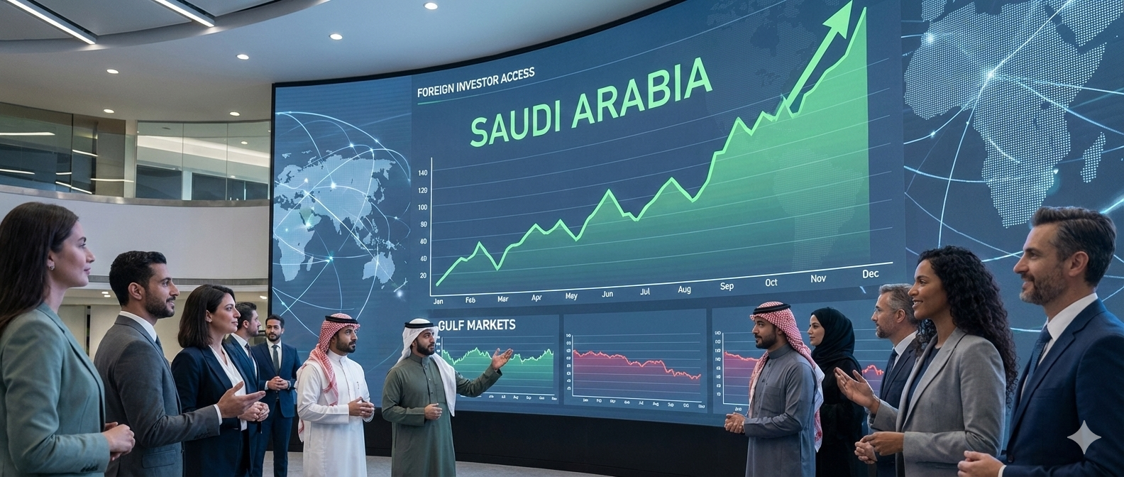 TASI Leads Gulf Markets Higher After Saudi Announces Full Market Access for Foreign Investors