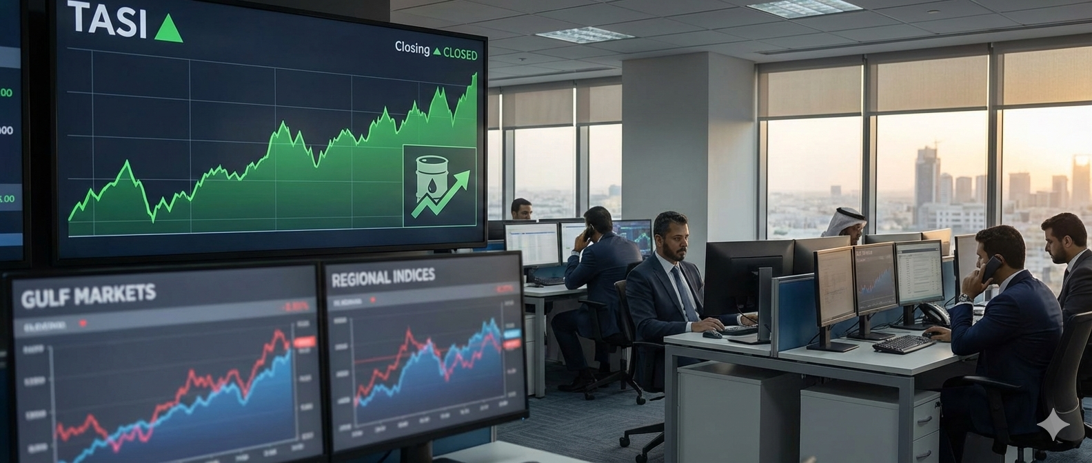 TASI Ends Higher as Oil Prices Climb Amid Mixed Gulf Market Performance