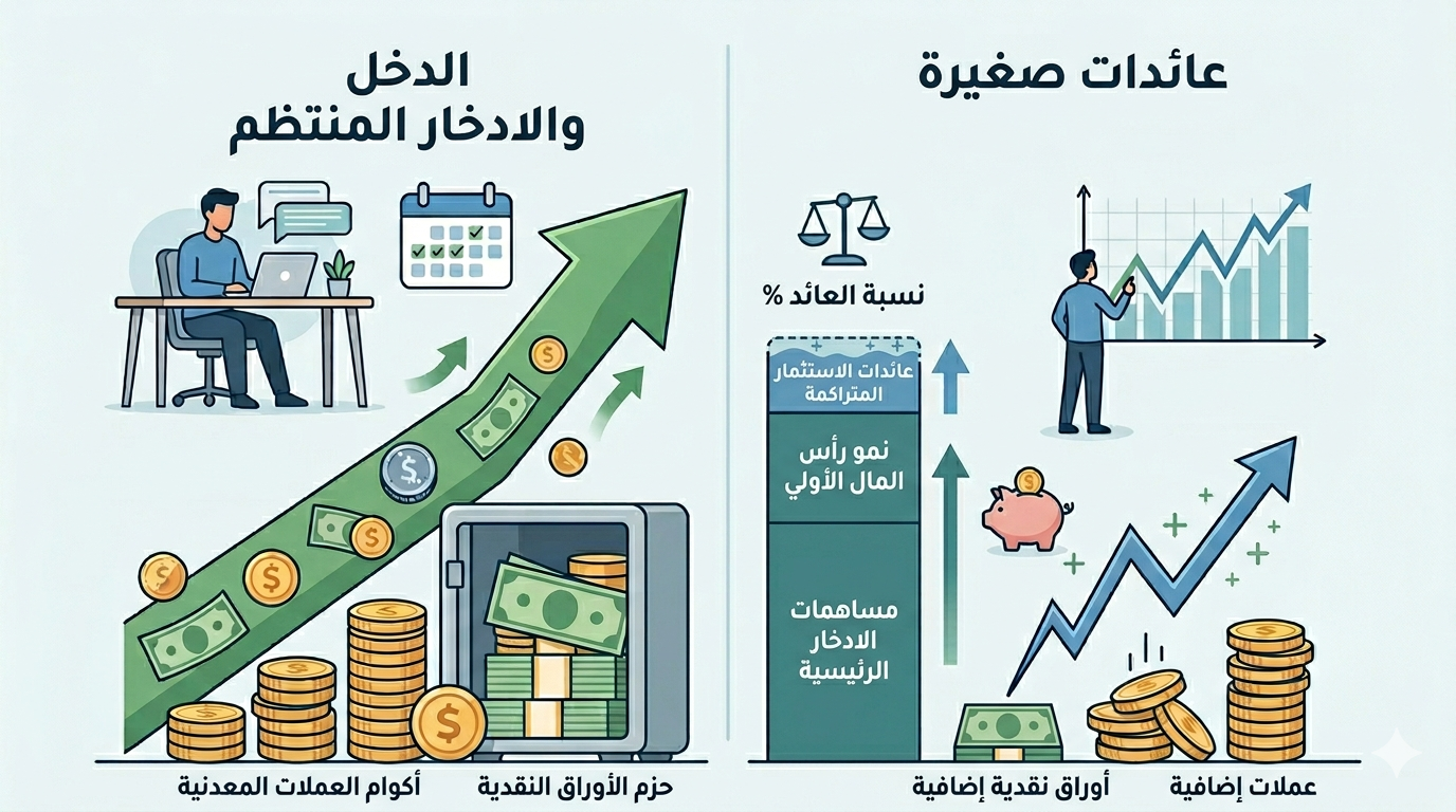 لماذا يكون الدخل أهم من العائد في بداية رحلة الاستثمار؟