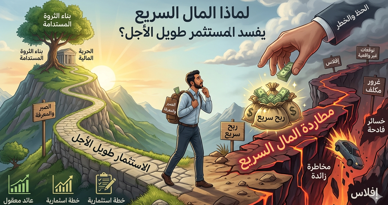 لماذا قد يفسد المال السريع المستثمر طويل الأجل؟📌