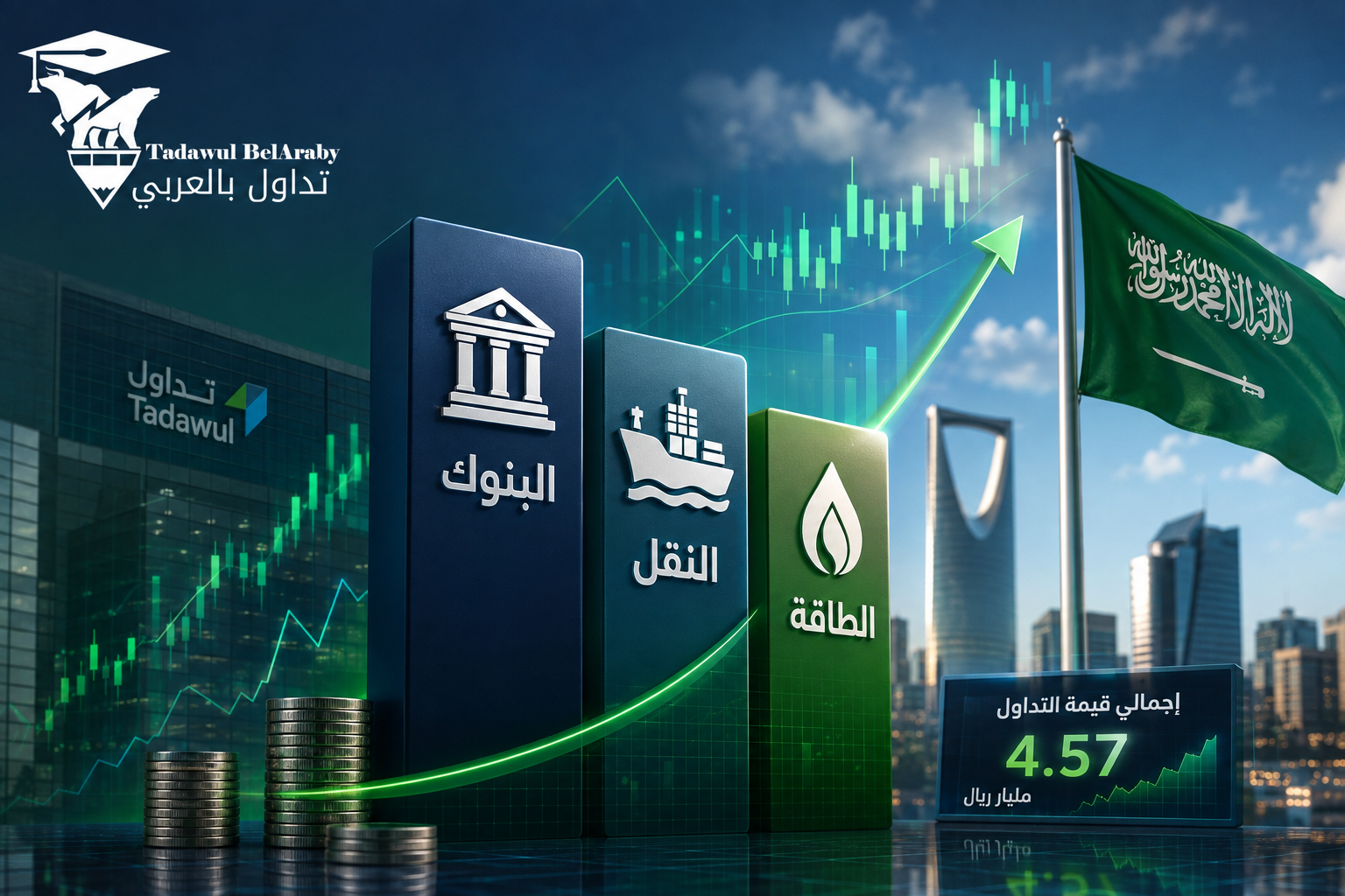 💰 سيولة بـ4.57 مليار ريال.. أين تحركت أموال المستثمرين في السوق السعودي اليوم؟