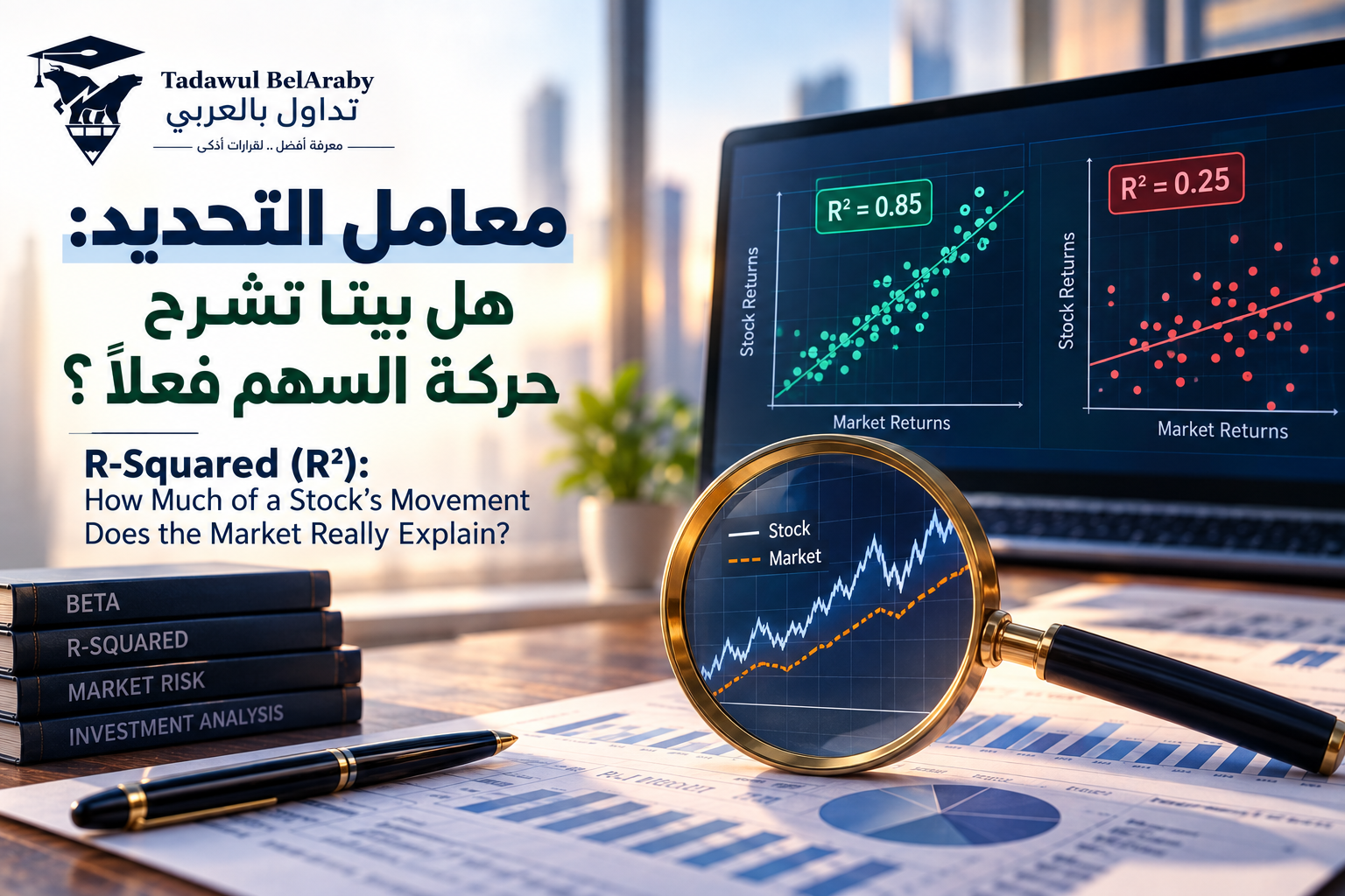 📎معامل التحديد: هل بيتا تشرح حركة السهم فعلًا؟