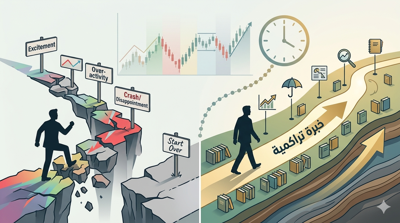 لماذا لا يفشل المستثمر بسبب التحليل… بل بسبب انقطاعه عن السوق؟📌