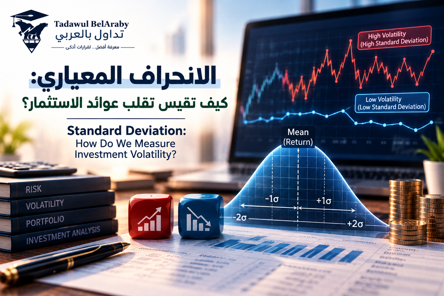 🌊الانحراف المعياري: كيف نقيس تقلب عوائد الاستثمار؟