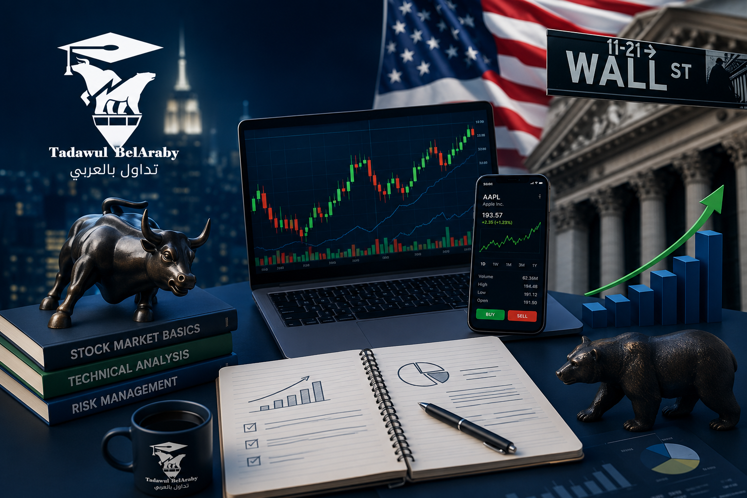 📌أساسيات التداول في الأسواق الأمريكية للمبتدئين.